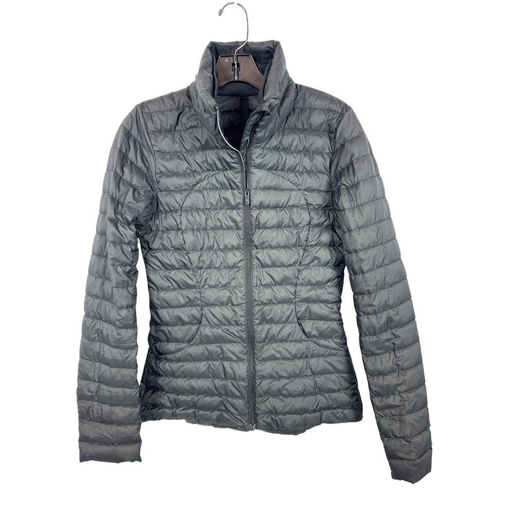 Lululemon Pack It Down Jacket Black Quilted Puffer Athletic Gorpcore Size 2